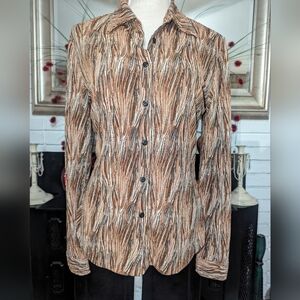 New York & Company Metallic Stretchy Blouse